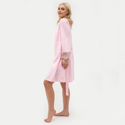 Комплект домашний женский (халат, сорочка) KAFTAN, размер 48-50, розовый