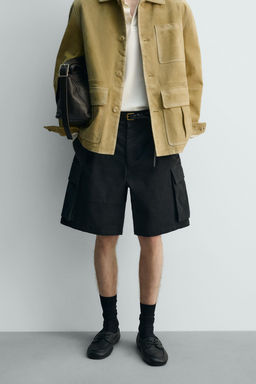 LIMITED EDITION RELAXED FIT CARGO BERMUDA SHORTS - Zara фото 2