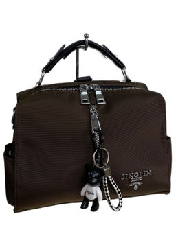 Женская сумка-рюкзак из текстиля, цвет шоколад