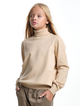 Джемпер (водолазка) 33-12240 бежевый - Mini maxi фото 4