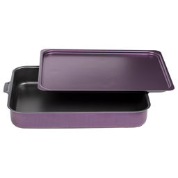 Violet Противень с антипригарным покрытием 23х30х6,1см, s0,9мм, металлическая крышка (Россия) - Домашняя мода фото 2