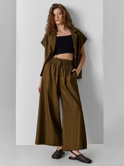 Бриджи домашние женские льняные зеленые - Mark formelle фото 6