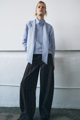 ZW COLLECTION BOW SHIRT - Zara фото 6