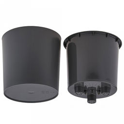 Горшок для цветов пластмассовый Genius 2,5л, д15,7см, h15,6см, дренажная вставка, серый (Россия) - Домашняя мода фото 4