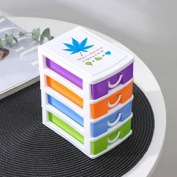 Мини - комод для мелочей 4 секции «Радуга», 13×9×14.5 см, МИКС