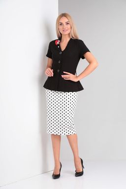 Костюм Gamma & Gracia 278 черный белый черный горох