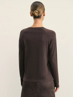 Базовый лонгслив из хлопка / Zarina  фото 5