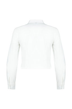 TRENDYOLMILLA Ekru Fitted Bele Oturan Dokuma Gomlek TWOSS24GO00070  фото 8