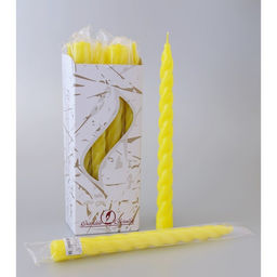 Цена за 2 шт. Свеча витая, 2.3×24.5 см, 5 ч, 50 г, жёлтая