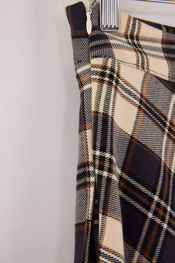 Lacivert Siyah Ekoseli Dokuma Uzun Maxi Etek TWOAW26ET00164 - Trendyolmilla фото 12