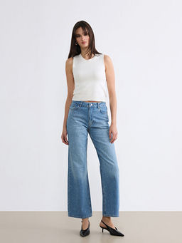 Wideleg Ta?l? Kad?n Jean Pantolon