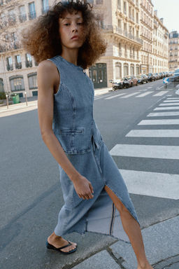 Z1975 DENIM CROSSOVER MIDI SKIRT - Zara фото 17