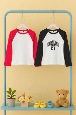 Siyah-K?rm?z? 2li Pamuklu Slogan Bask?l? Regular K?z Cocuk Orme T-Shirt TKDAW26TS00008 - Trendyolmilla фото 2