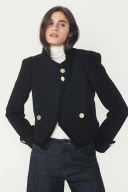 CROPPED BUTTONED JACKET - THE ITEM ZARA WOMAN  фото 11