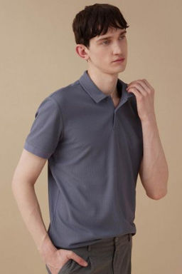 Modern Fit Basic Duz K?sa Kollu Polo Tisort