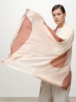 Палантин из кашемира 09043 жасмин-белый