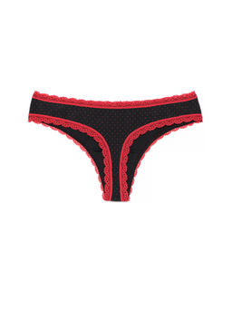 CONTE Трусы стринг LAZY DAYS LST 1004 (в коробке) black-red - Conte elegant фото 4