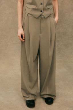 TROUSERS WITH DOUBLE PLEAT - Zara фото 2
