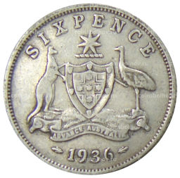 6 пенсов 1936 года Австралия