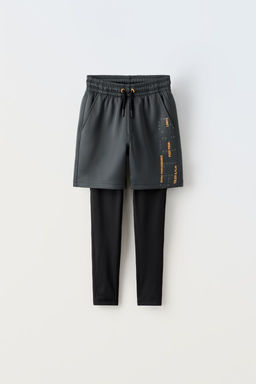 LEGGING BERMUDA SHORTS WITH SLOGAN