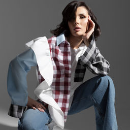 Рубашка В стиле пэчворк (фэшн) - Charutti фото 4