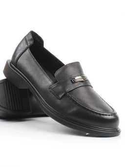 03-DHL206-1 BLACK Лоферы женские (натуральная кожа)