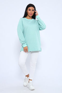 Свитшот 375709 в полоску повседневный трикотажный