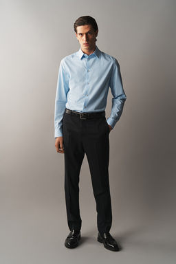 Camisa en algodon pima Slim Fit