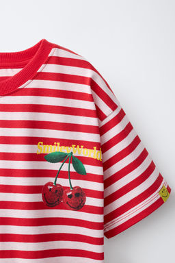 CAMISETA ESTAMPADO RAYAS CEREZAS SMILEYWORLD ® / rayas - Zara фото 4
