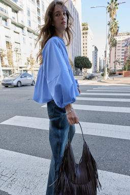 POPLIN BALLOON SLEEVE SHIRT - Zara фото 5