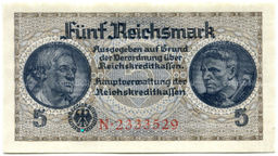 Банкнота 5 рейхсмарок 1940 года Германия (Для оккупированных территорий)