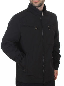 D-3019 BLACK Ветровка мужская (60% хлопок, 40% нейлон)