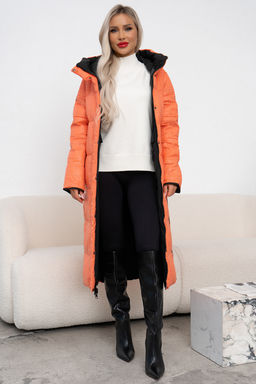 Пальто (черный/оранжевый) Пх11-1/2 - Николь фото 6
