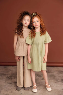 Брюки палаццо хлопковые Песок - Bungly фото 7