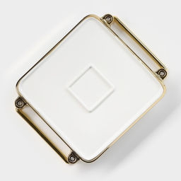 Блюдо керамическое для подачи Gold, 18.8×23×4.6 см