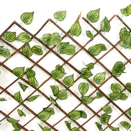 Забор декоративный "Листья плюща" при ширине 2 м высота 0,95 м (h-1,2м в сложенном), Зеленый