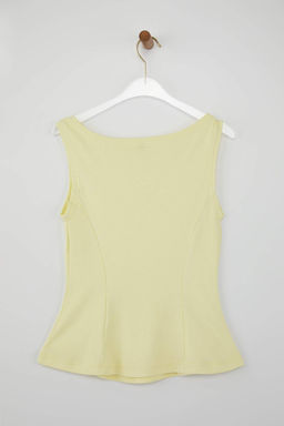 Mavi S?f?r Kol Bisiklet Yaka Esnek Orme Bluz TWOSS25BZ00604 - Trendyolmilla фото 2