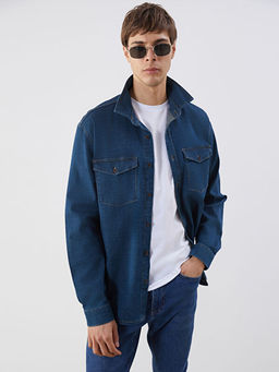 Regular Fit Uzun Kollu Erkek Jean G?mlek