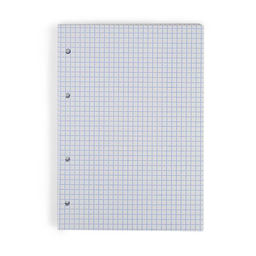 Сменный блок, А5, 80 л., клетка, БЕЛЫЙ, 60 г/м2, линовка синий