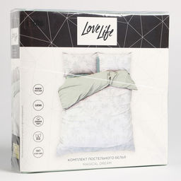 Постельное бельё LoveLife евро Magical dream 200х217см, 225х240см, 50х70см-2шт, 100% хлопок, сатин, 125г/м?  фото 7