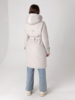 24332 Полупальто дем. серо-розовый - Dizzyway фото 9