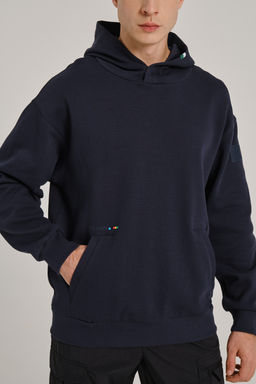 Худи Синий ICONIC Sweat Hoodie - Anta фото 3