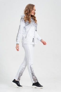 Толстовка из футера комбинированного с принтованной плащевой тканью - А+б коллекция фото 9