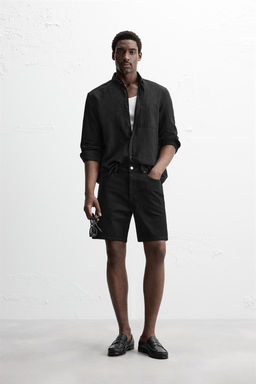REGULAR FIT DENIM BERMUDA SHORTS - Zara фото 47