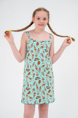 Ночная сорочка подростковая из кулирки Оливия мороженное - Амадэль фото 3