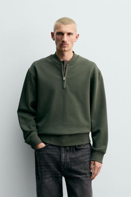 QUARTER-ZIP SWEATSHIRT - Zara фото 2