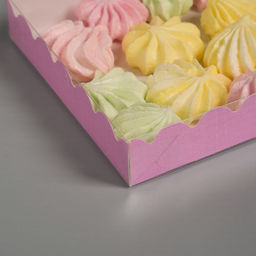 Цена за 10 шт. Коробочка для печенья с PVC крышкой, сиреневая, 12 х 12 х 3 см - UPAK LAND фото 3