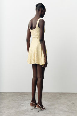 JACQUARD STRETCH SKATER DRESS - Zara фото 13