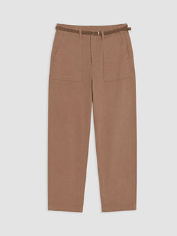 Kemerli Loose Fit Kad?n Pantolon