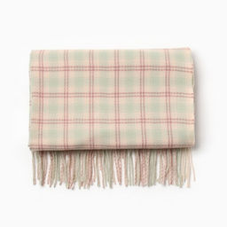 Шарф зимний с кистями MINAKU 65*180 + 8 см клетка  фото 3